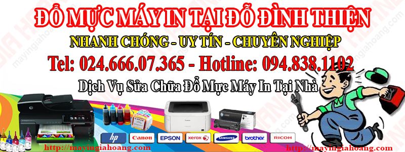 Đổ mực máy in tại nhà đỗ đình thiện